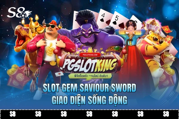 Slot Gem Saviour Sword giao diện sống động