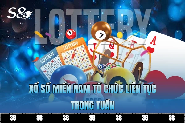 Xổ số miền Nam tổ chức liên tục trong tuần